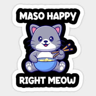 Miso Soup Cat Anime Japanese Maki Miso Happy Sticker